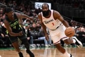 NBA常规赛绿军次节三分开挂！哈登19+8+9 绿凯32分大胜终结快船5连胜