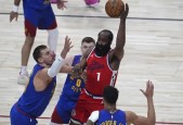 今日nba季后赛快船101-120惨败掘金 哈登7分约基奇16分10板